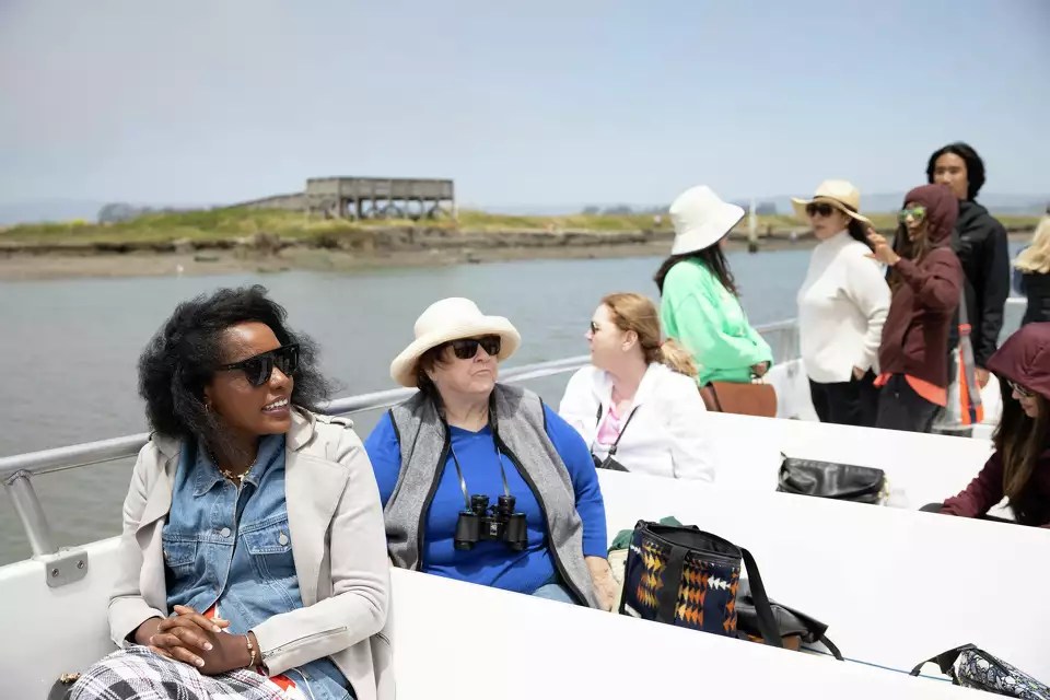 Passengers enjoy a serene and calming tour of Elkhorn Slough with Monterey Bay Eco Tours